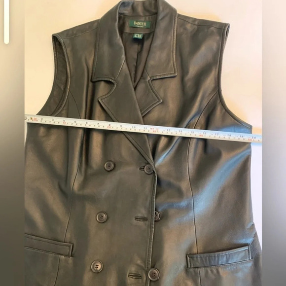 Vintage Danier black leather vest size L - Picture 12 of 13